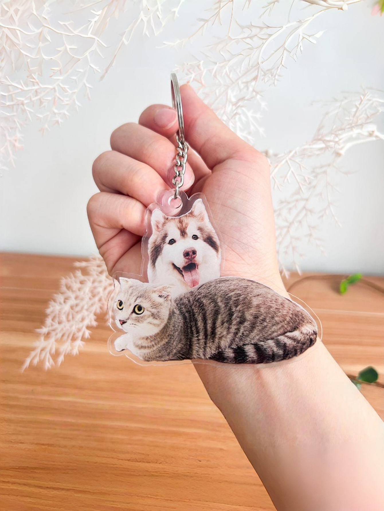Custom Photo Keychain Full-Color Acrylic Pendant